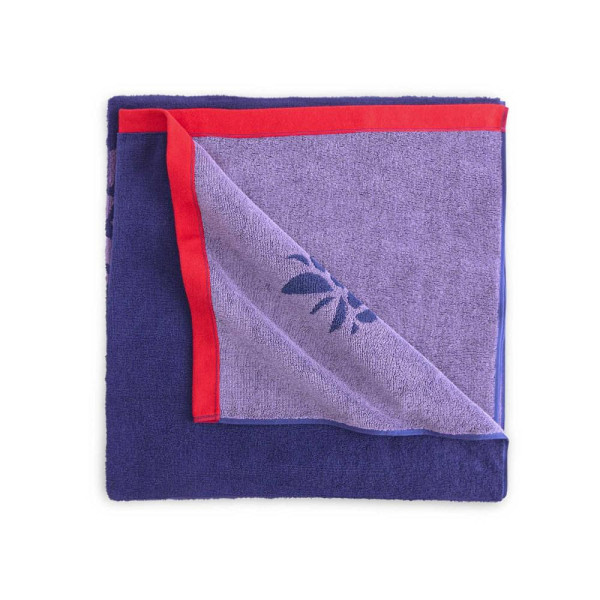 Ręcznik plażowy 100x160 Blackbarry fioletowy jeżyny frotte Zwoltex