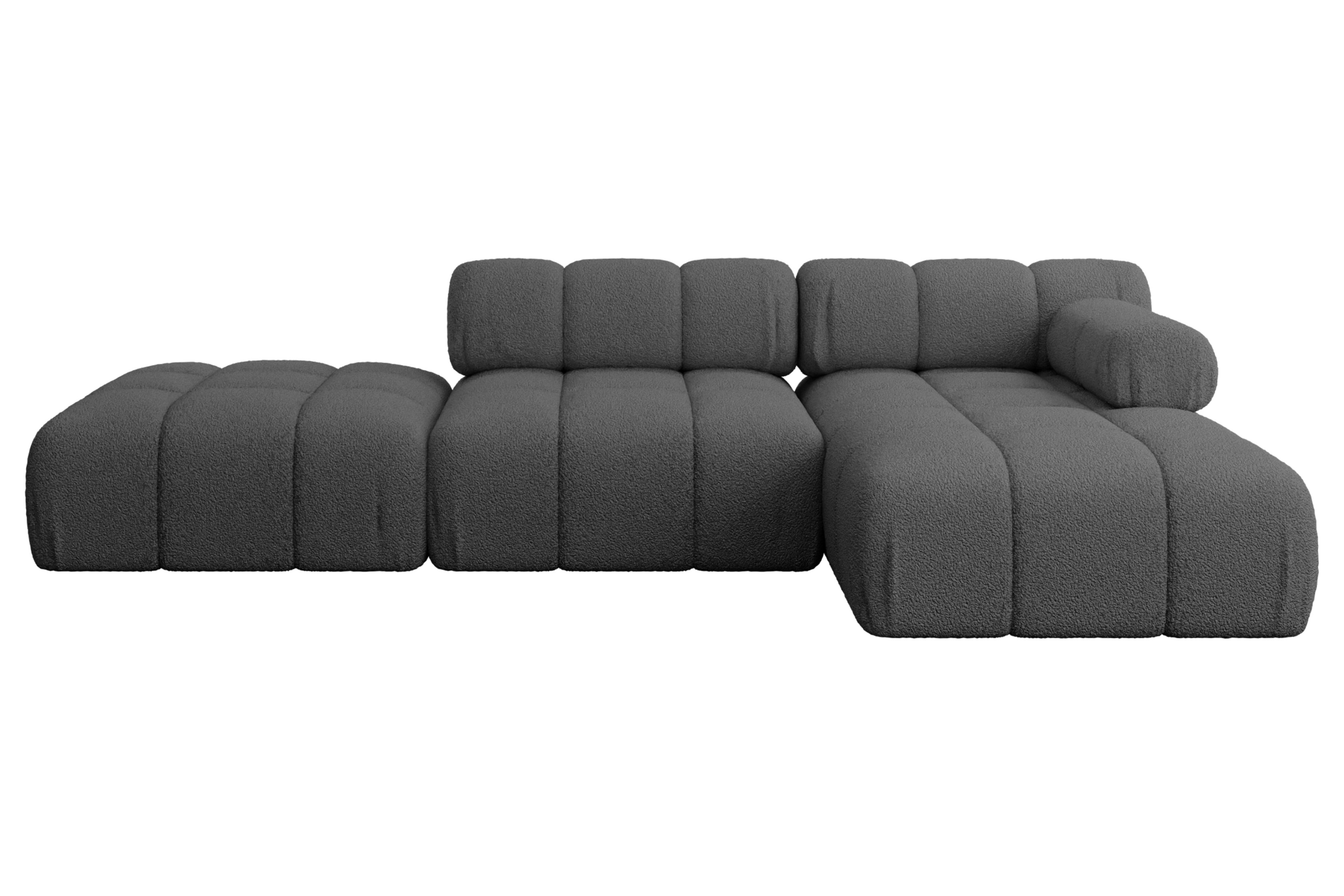 Narożnik prawostronny modułowy LIZUR-L1 285x160x70 cm Szary