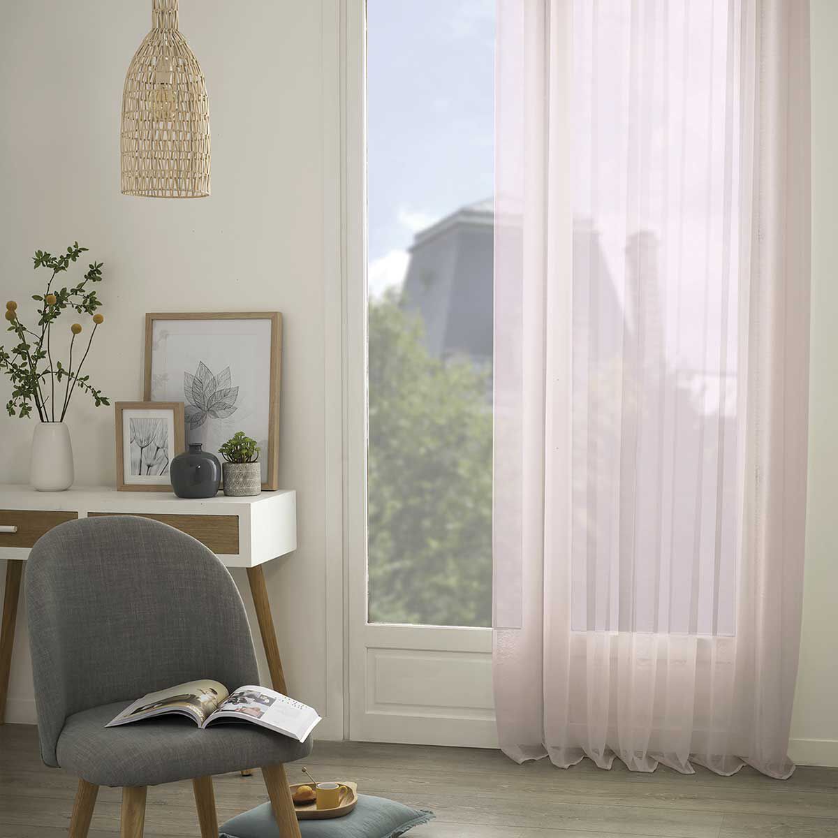 Cortina MOLY rosa 135x240cm