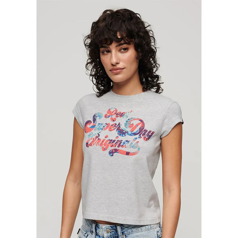 Superdry Floral Scripted short sleeve T-shirt