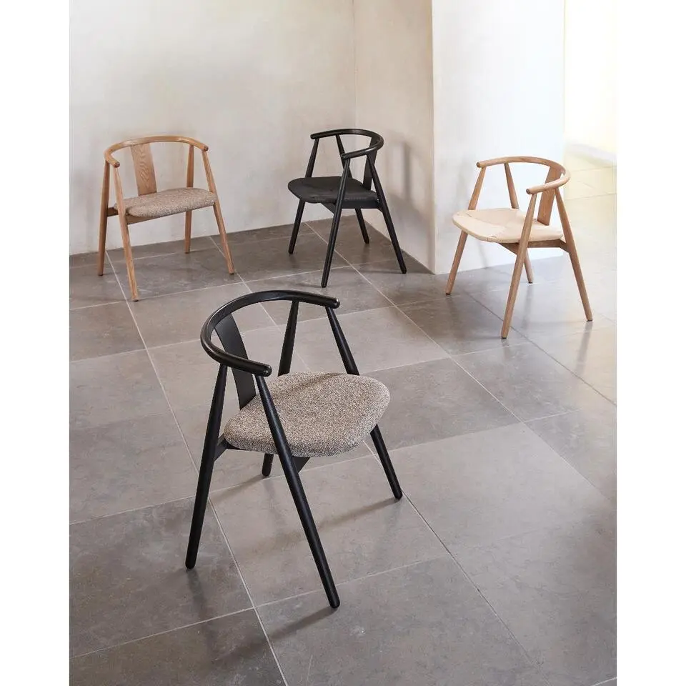 Nordic Home - Melita armstoel stof - bruin/beige