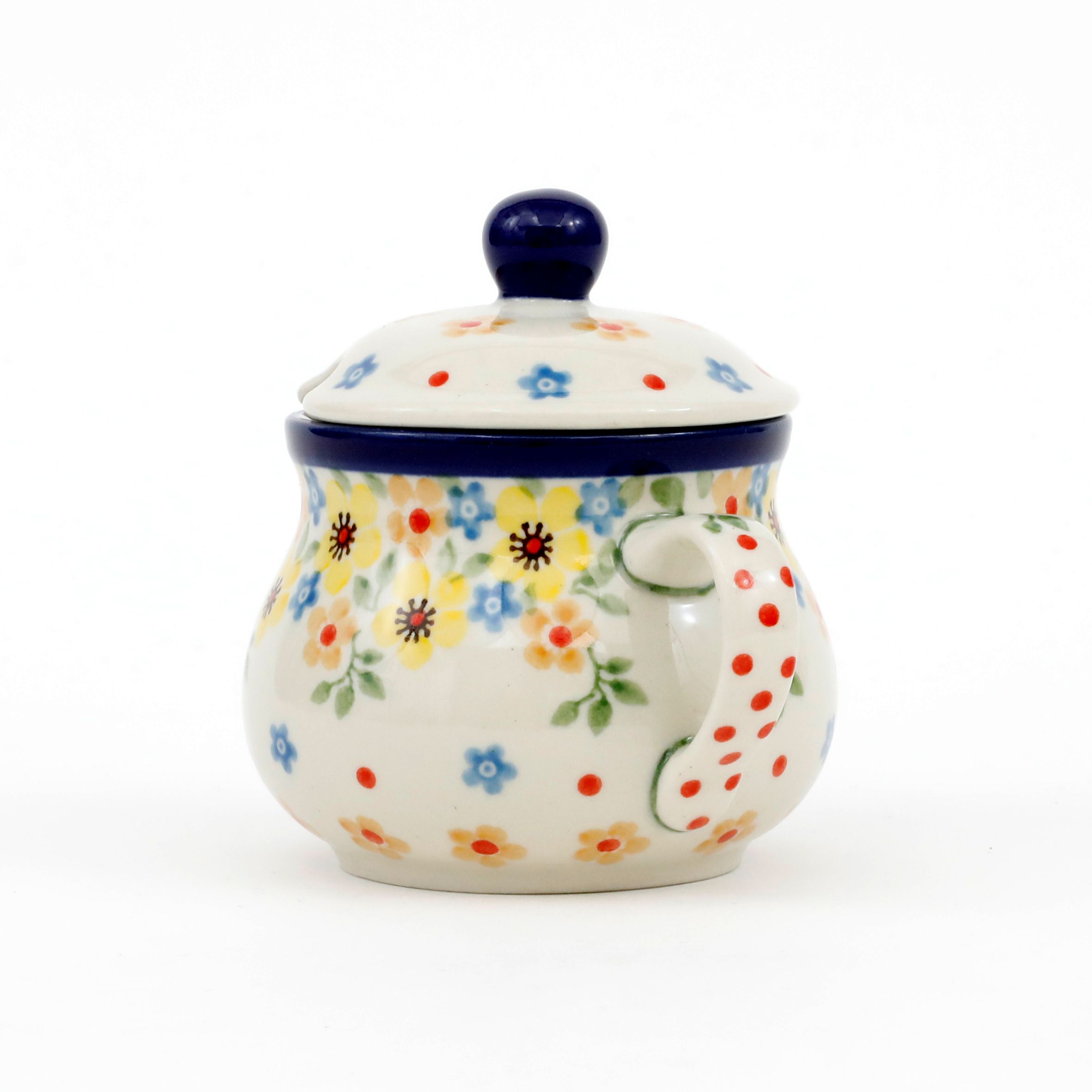 Cukiernica ceramiczna z uchwytami 035 h-9,5cm  2225X Wiosenny bukiet