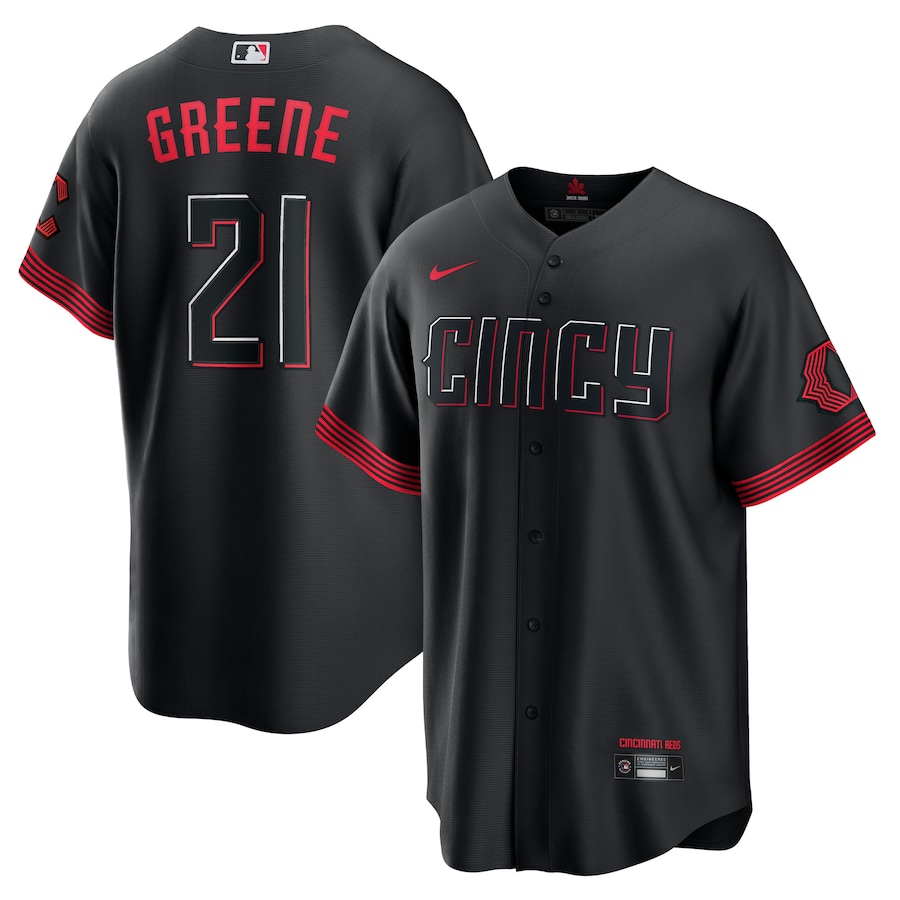 Hunter Greene Cincinnati Reds Nike 2023 City Connect Replica Player Jersey - Black