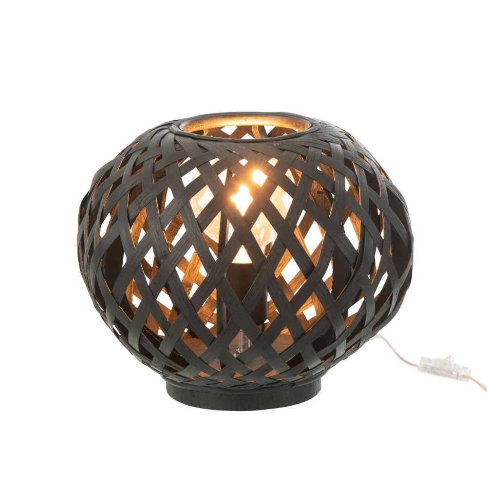 J-Line lamp - bamboe - zwart