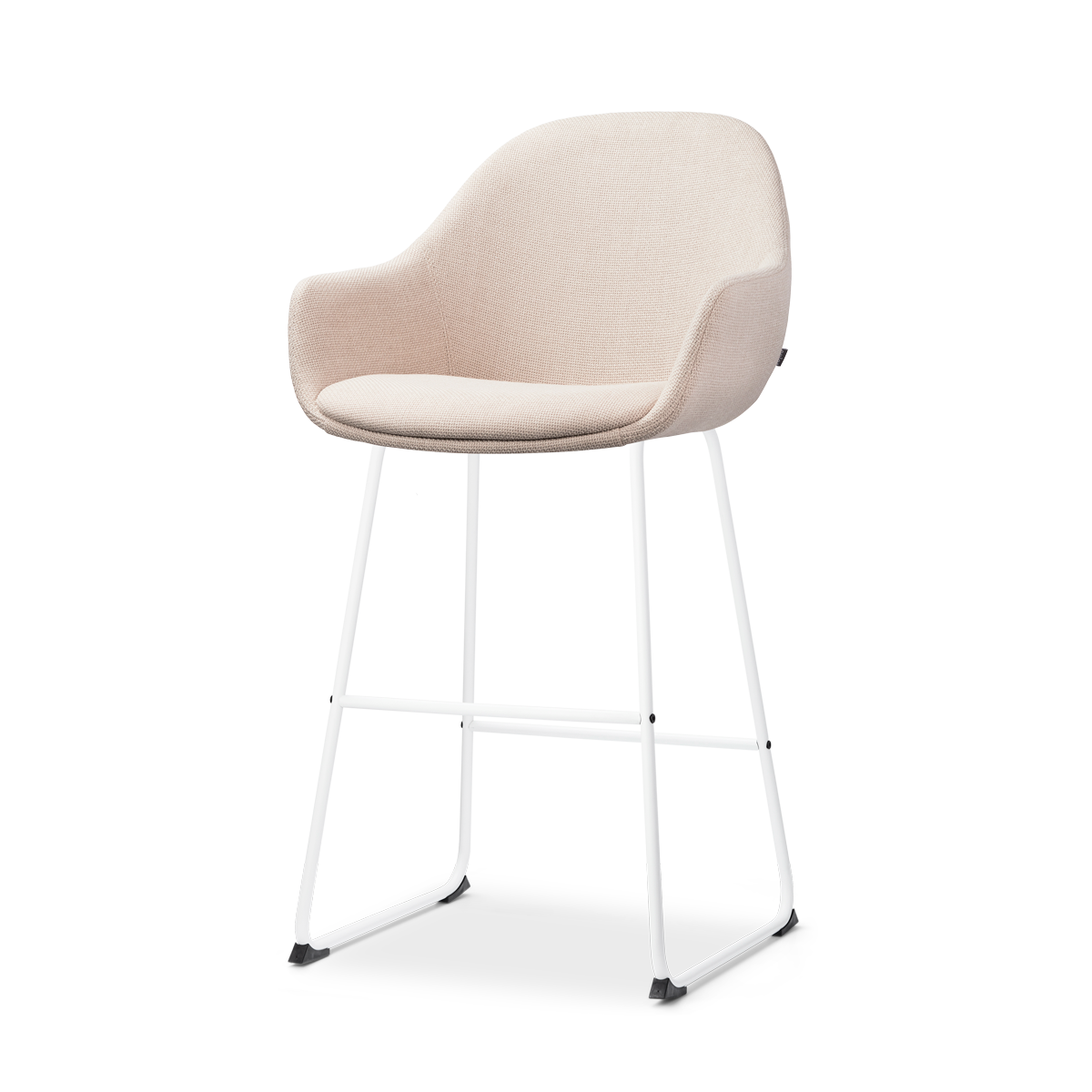 Nolon Nino-Mae Barkruk Beige - met Armleuning - Wit - 65 cm