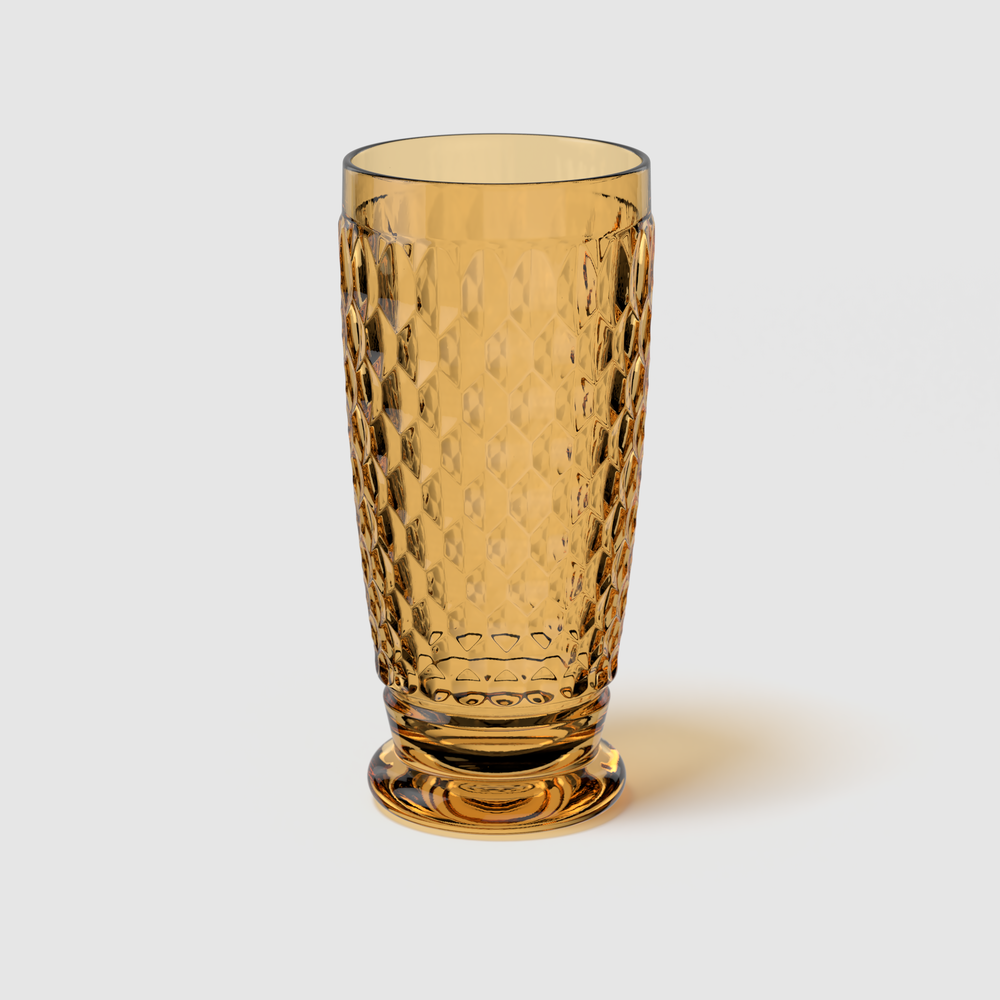 Boston Highball glass - Yellow, 10.2 oz, crystal glass
