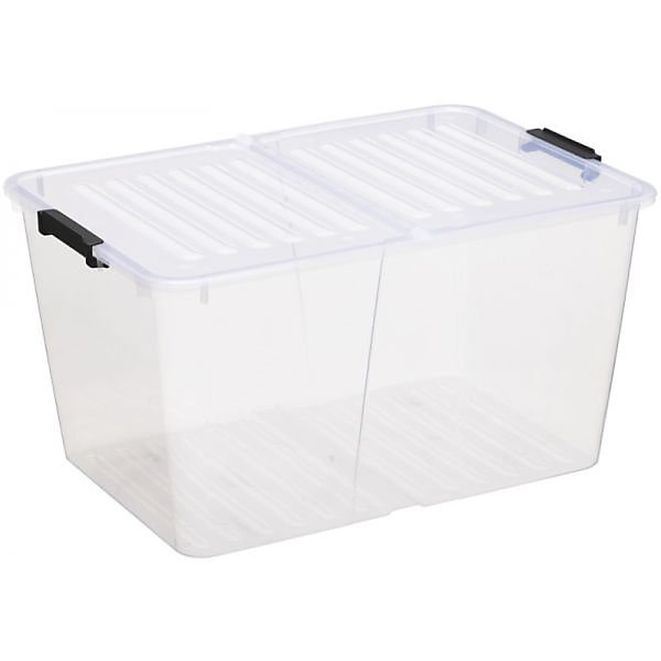 Boite transparente avec couvercle pliant 50 litres