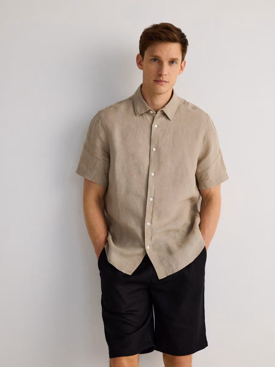 Linen Jogger Shorts