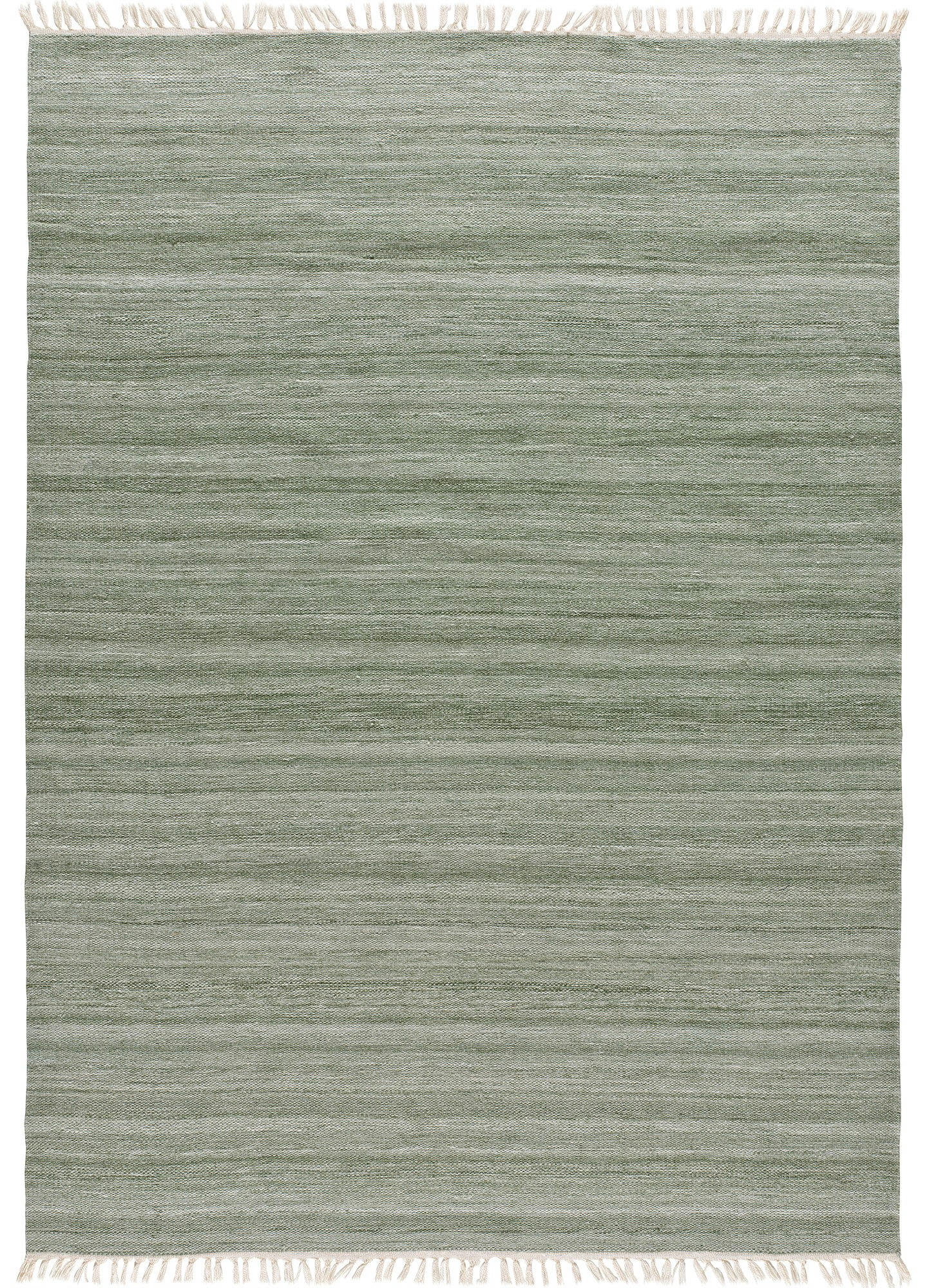 ECO-DHURRIE - Tapis fait main en pet recyclé en vert, 160x230 cm