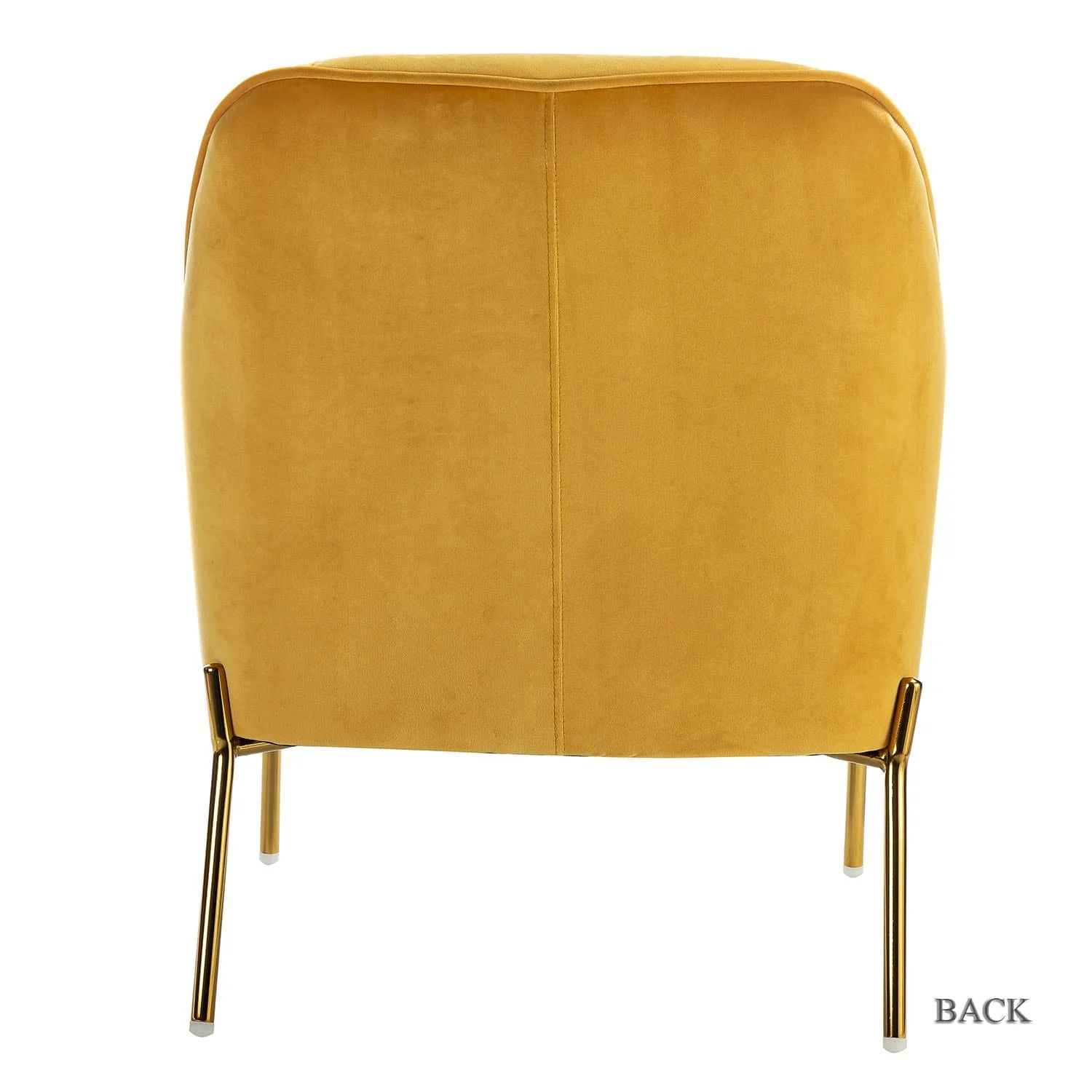 Marina Modern Velvet Accent Chair with Golden Legs Set of 2 by HULALA HOME
