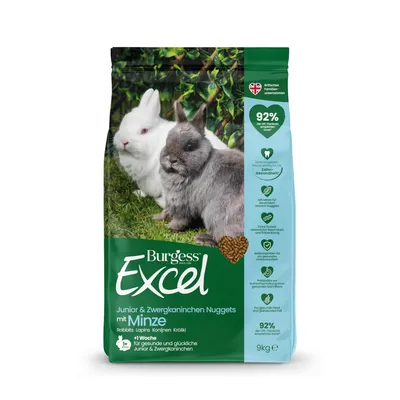 Burgess Excel Junior & Dwarf Rabbit Nuggets with Mint