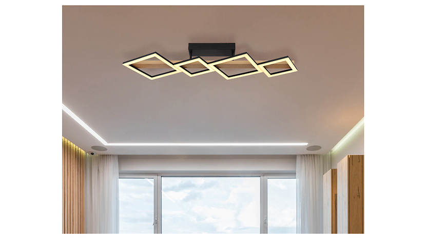 Lampa sufitowa Dustin LED metalowa czarna