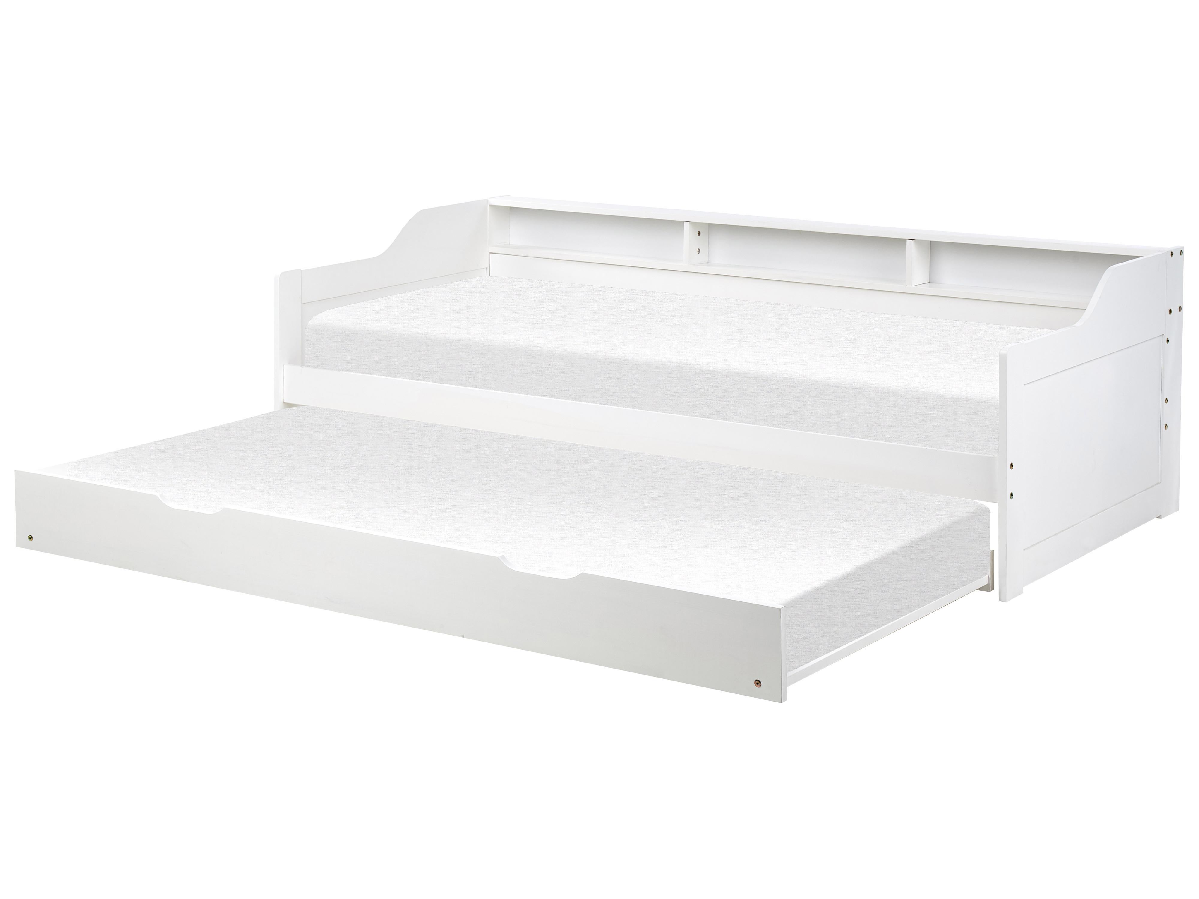 Trundle Bed Pine Wood EDERN 90 x 200 cm (EU Single) White