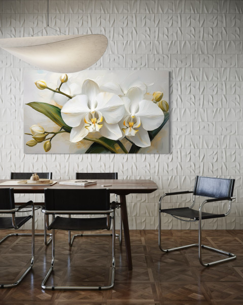 Feeby Obraz na płótnie, Malowany Kwiat Orchidei 60x40