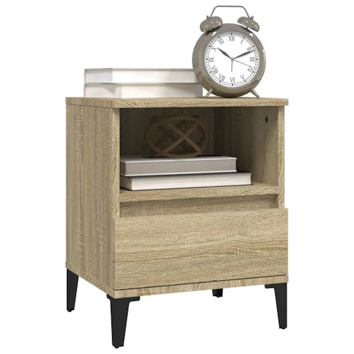 NNEVL Bedside Cabinets 2 pcs Sonoma Oak 40x35x50 cm