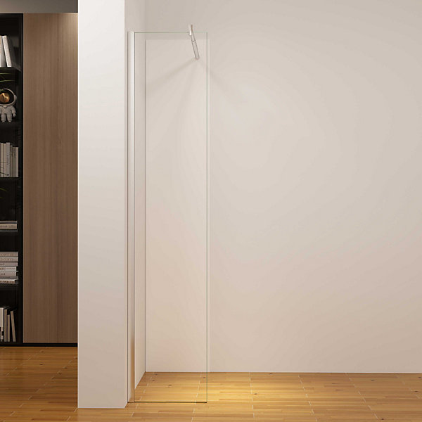 Panneau mural de douche Blanc 40 x 210 cm mural aluminium avec 1 profile - étanche, durable et facile à nettoyer