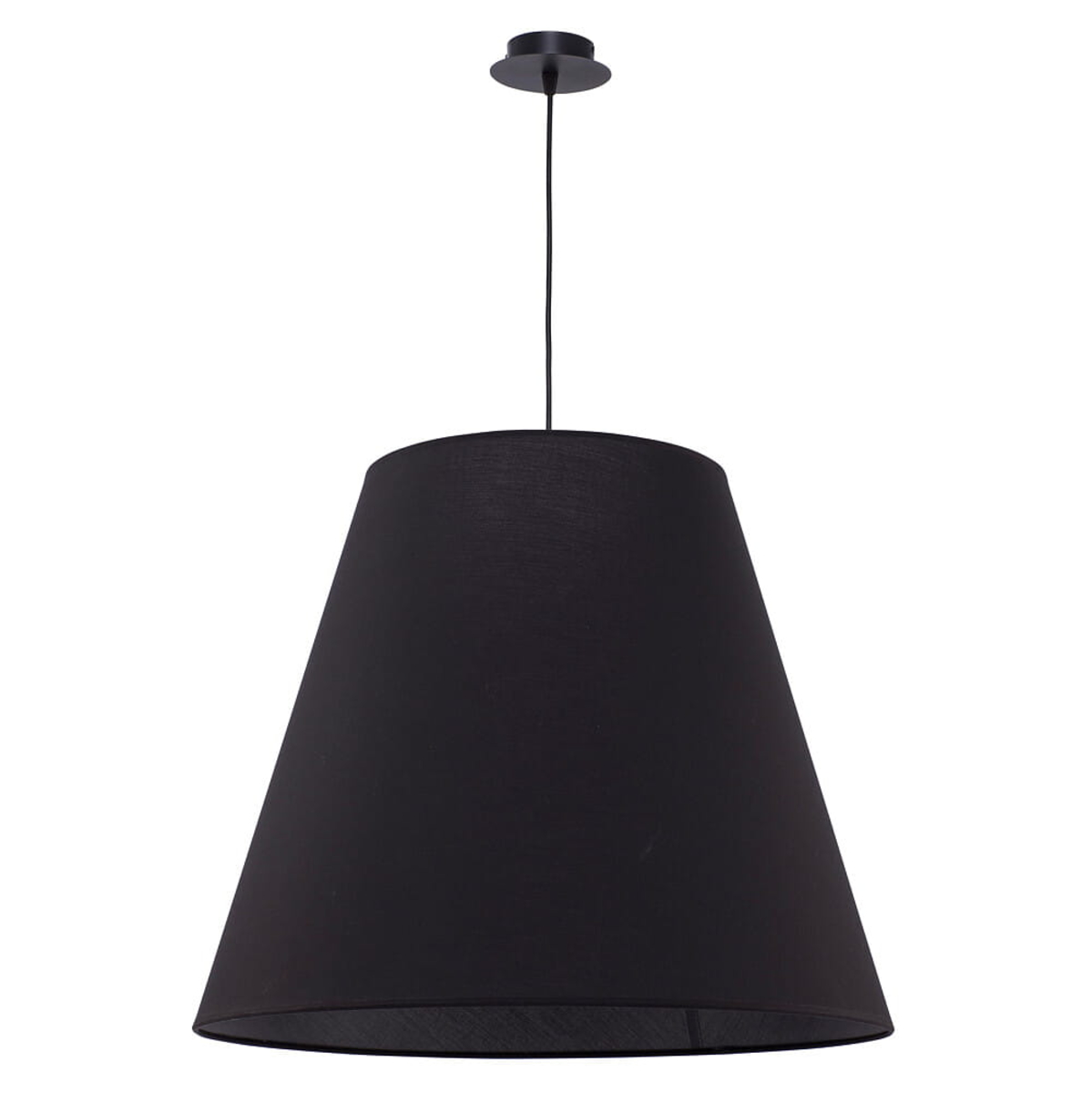 Lampa wisząca Moss 3-punktowa tkaninowa czarna