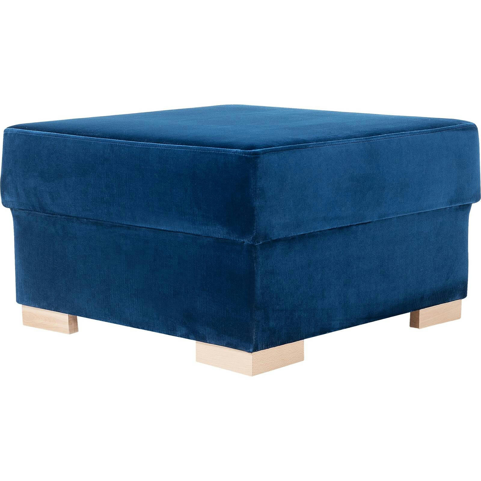 STABLE - Pouf Tissu Bleu H. assise 40 cm rembourré