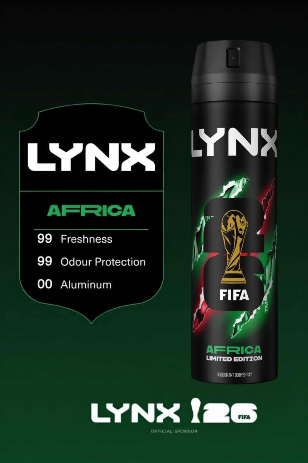 Lynx Africa Body Spray XL 48-Hour HD Fragrance Deodorant, 200ml, 3 Pack