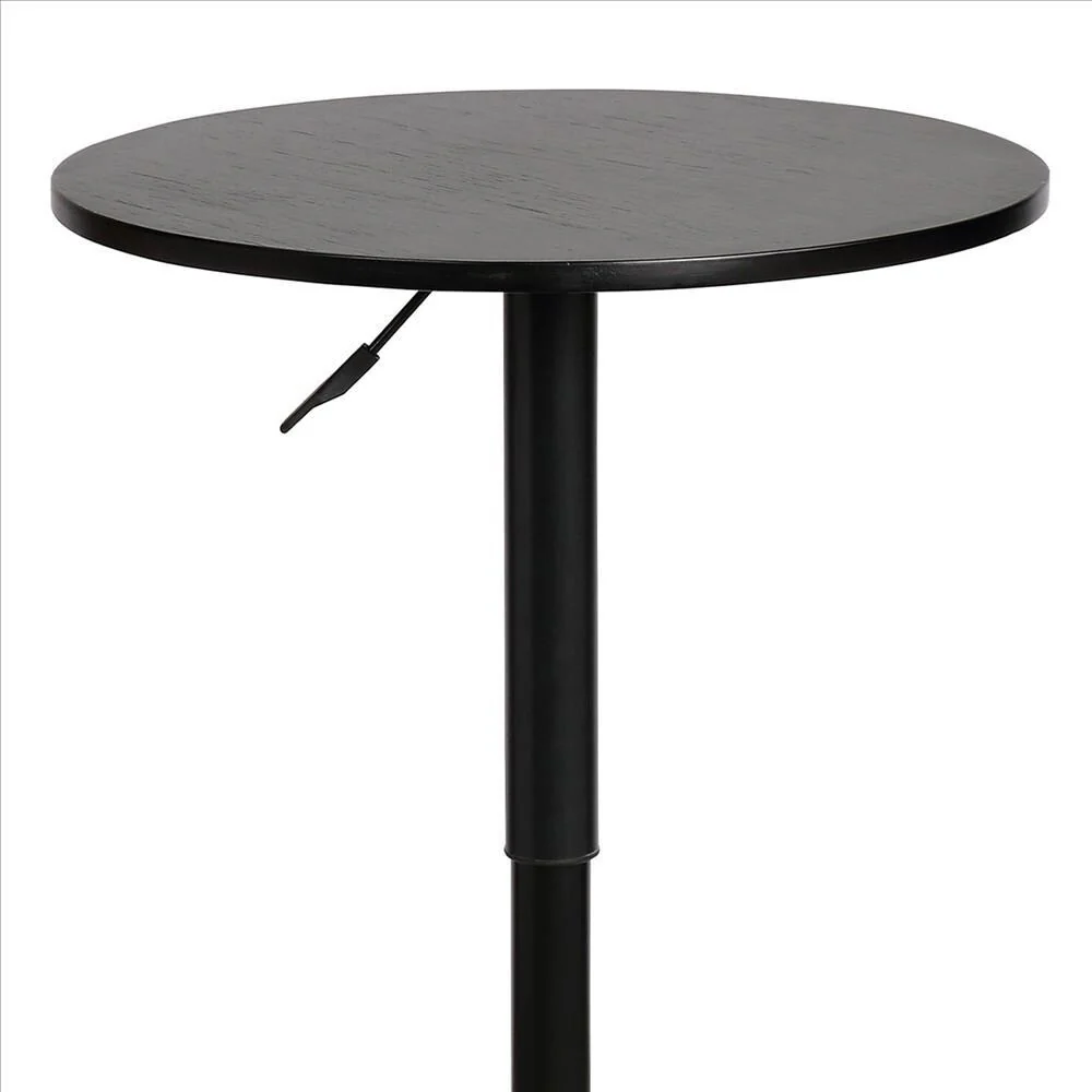 24 Inches Round Adjustable Pub Table with Metal Base - 33 H x 24 W x 24 L Inches