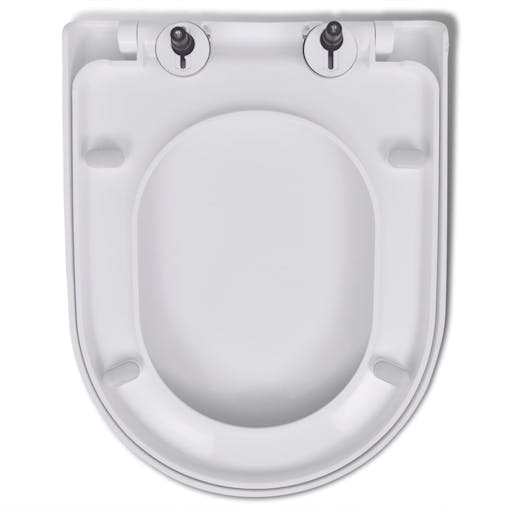 NNEVL Soft-close Toilet Seat with Quick-release Design White Square