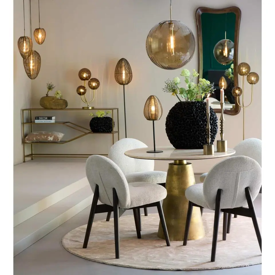 Light & Living - Phylia vaas deco 52x23x46,5 cm - mat zwart