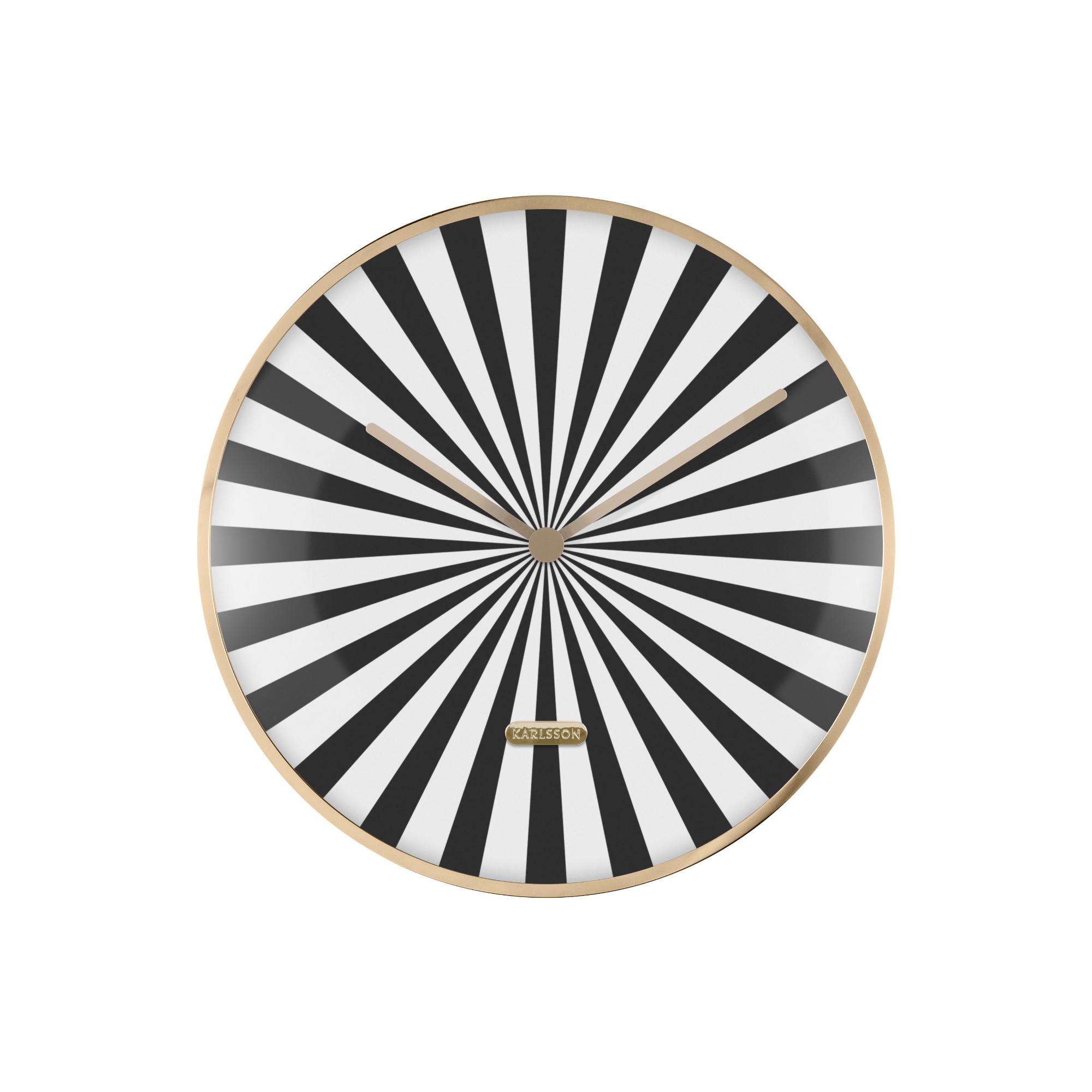 Karlsson wandklok Candy Swirl Dome - zwart - Ø40cm
