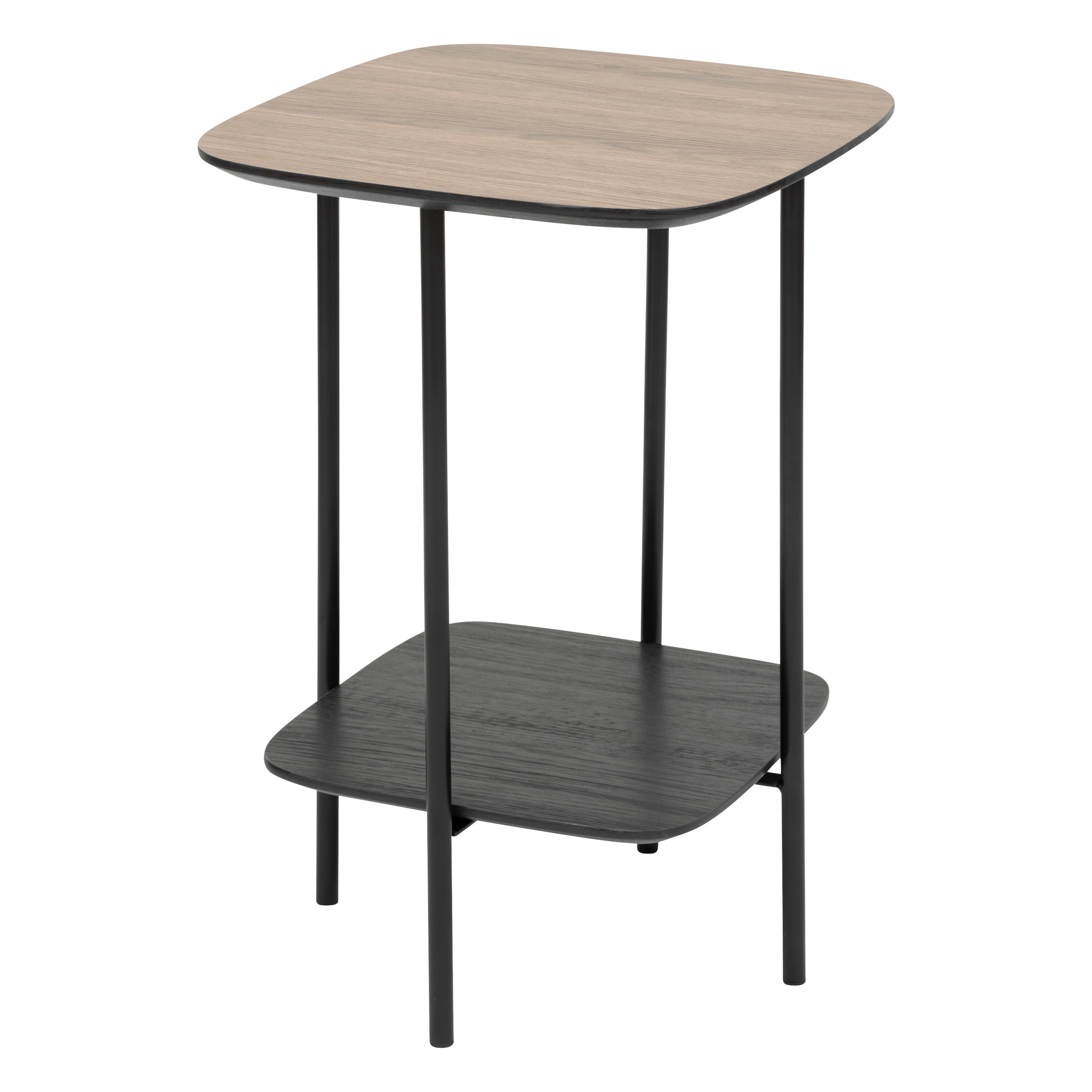 Stolik kawowy Hodia czarny 40x60 cm metalowe nogi nowoczesny