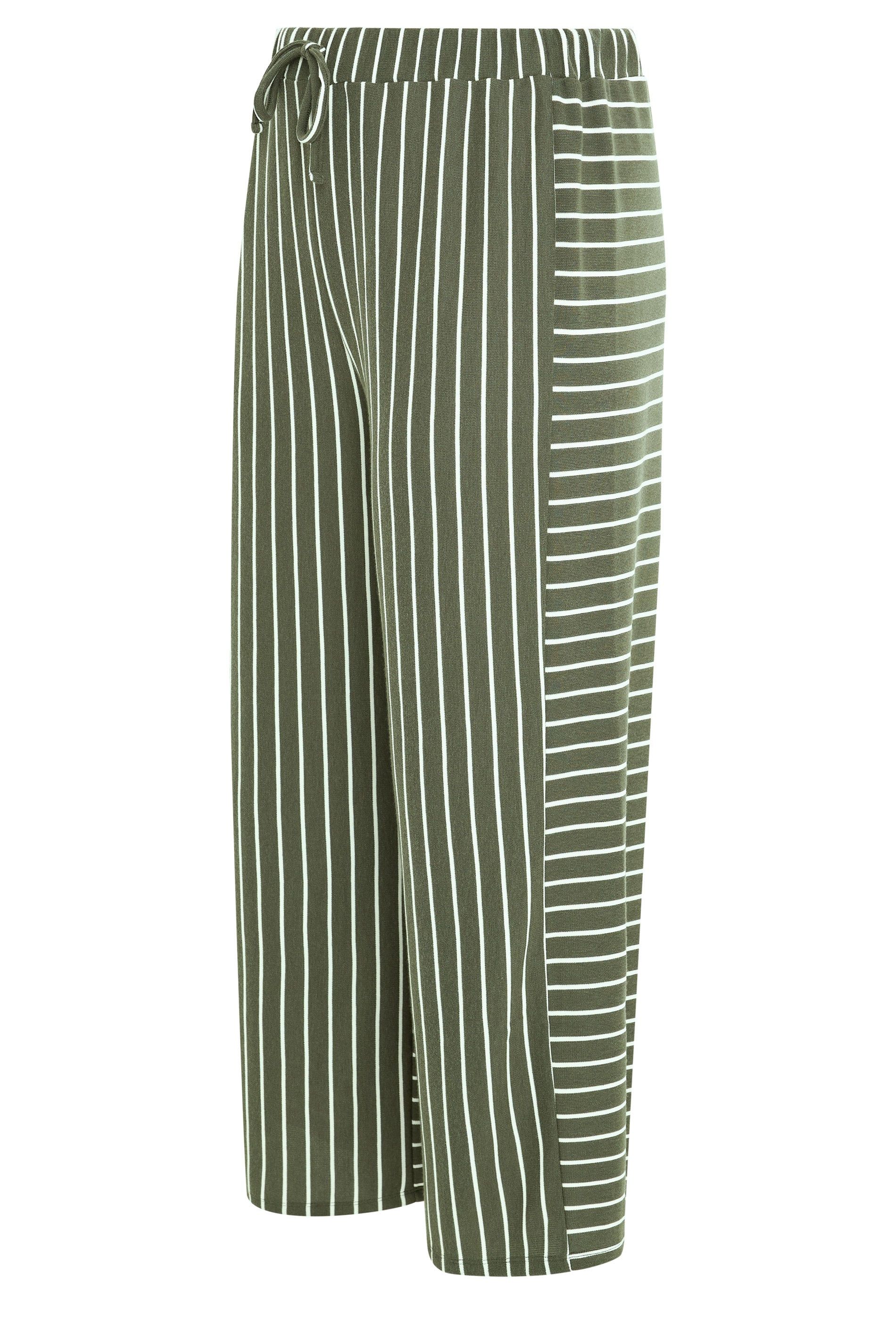 Yours Stripe Wide Leg Trousers
