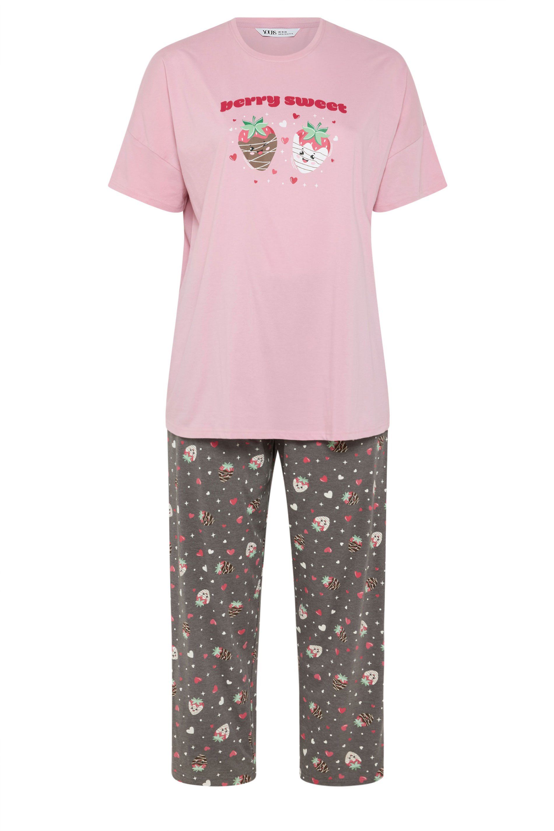 Yours Berry Sweet' Wide Leg Pyjama Set