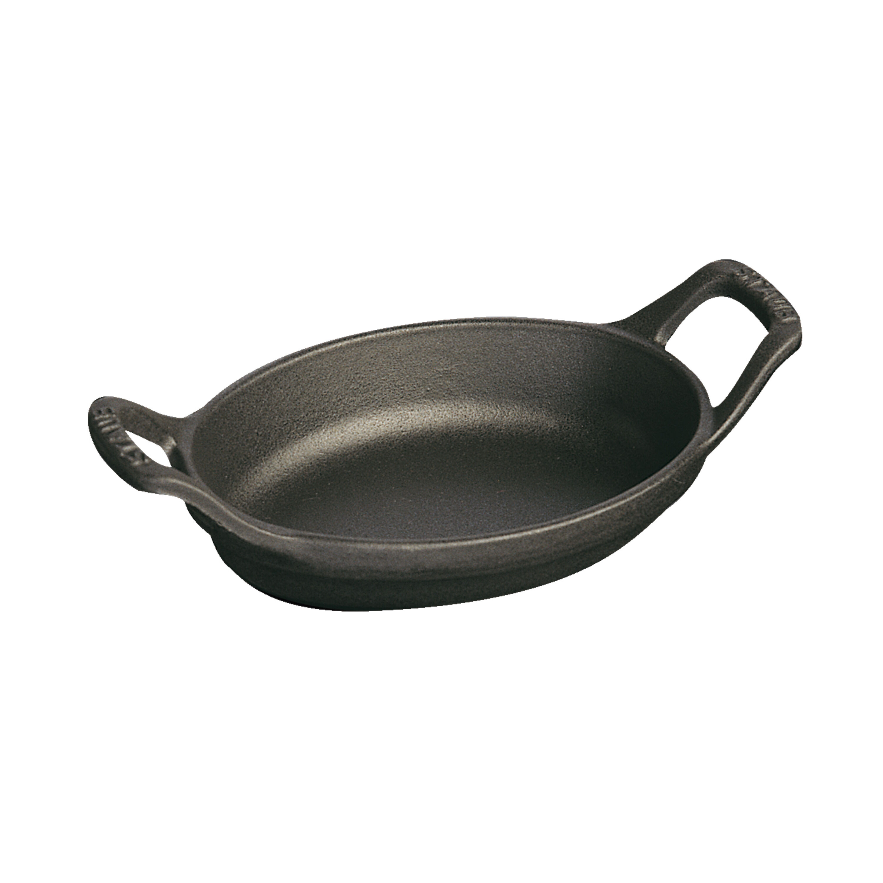 15 cm oval Cast iron Oven dish black