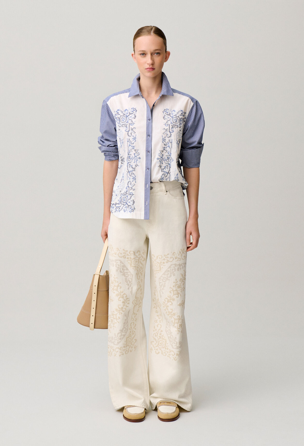 Jean denim broderie CP