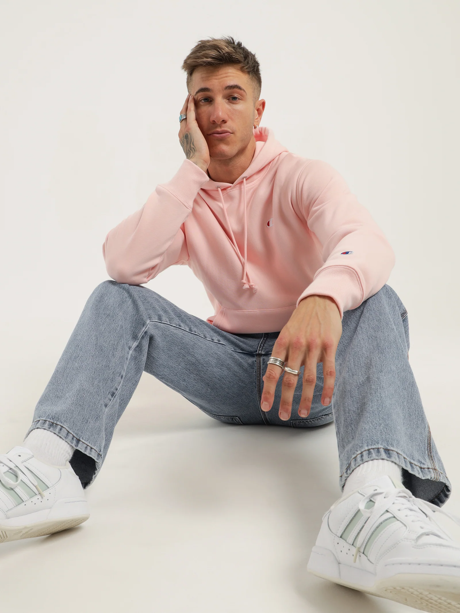 Reverse Weave C Logo Hoodie
