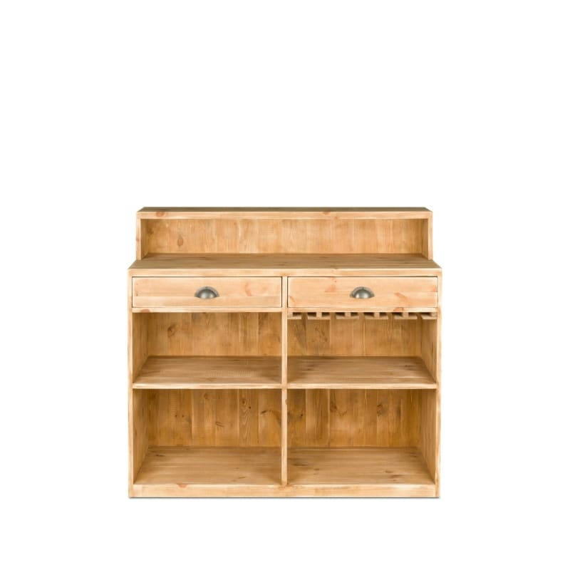 - Bar à vin 2 tiroirs 4 casiers bois massif