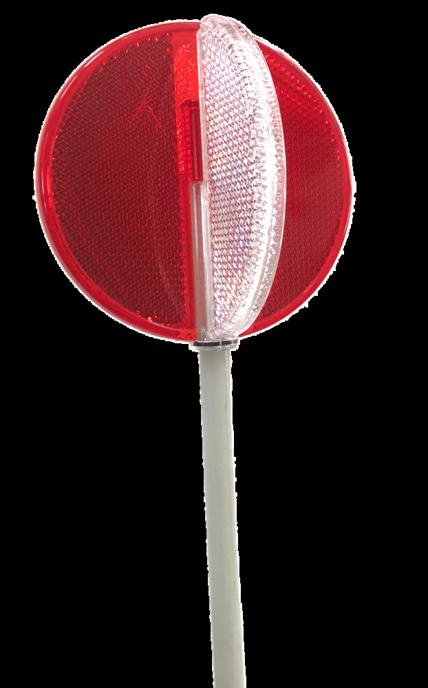 NuVue Telescopic Driveway Reflector Marker, Red/White, 46-in-72-in