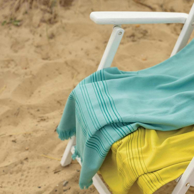 CANCUN - Drap hammam  en coton curacao 90 x 180