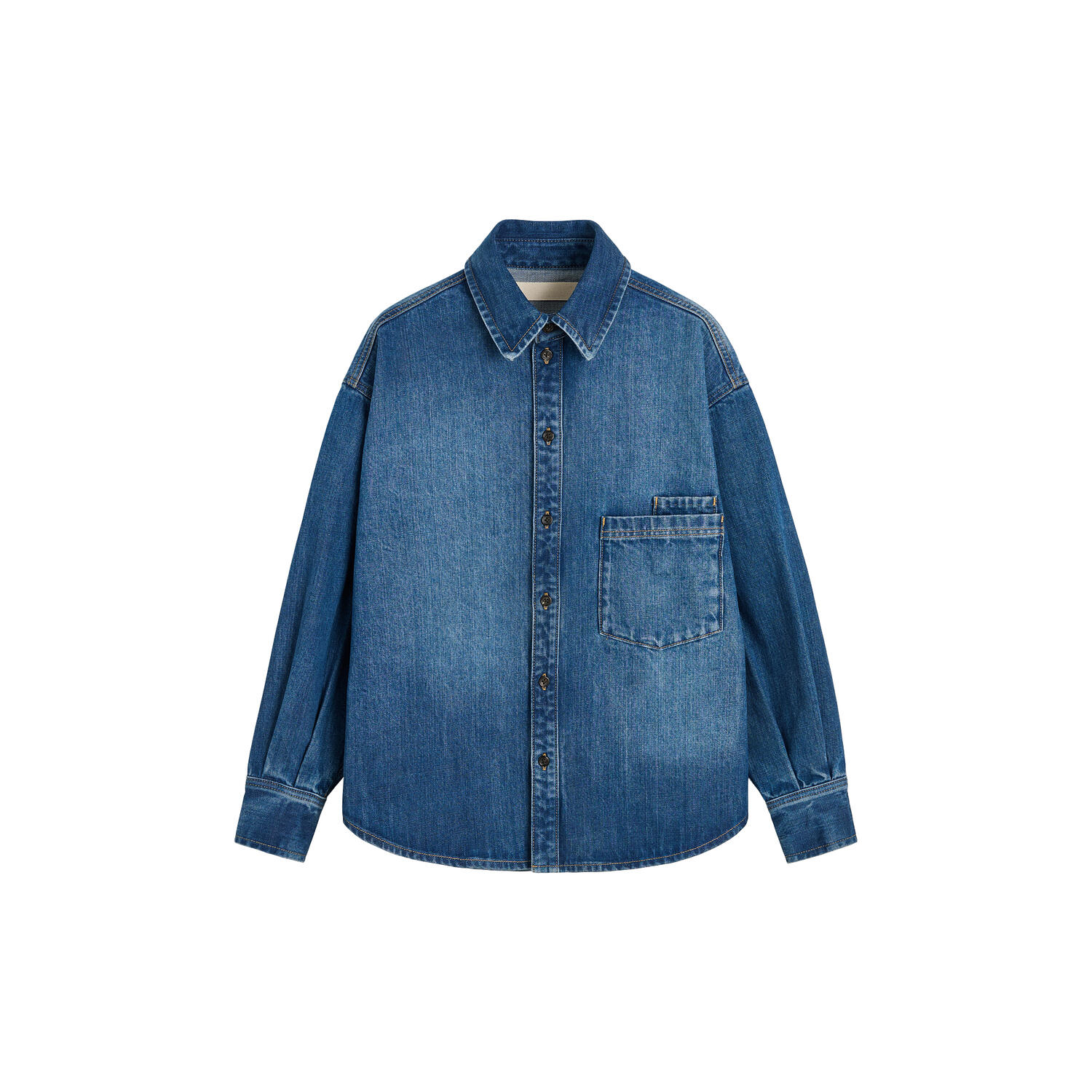 Casy Shirt Denim, worn blue
