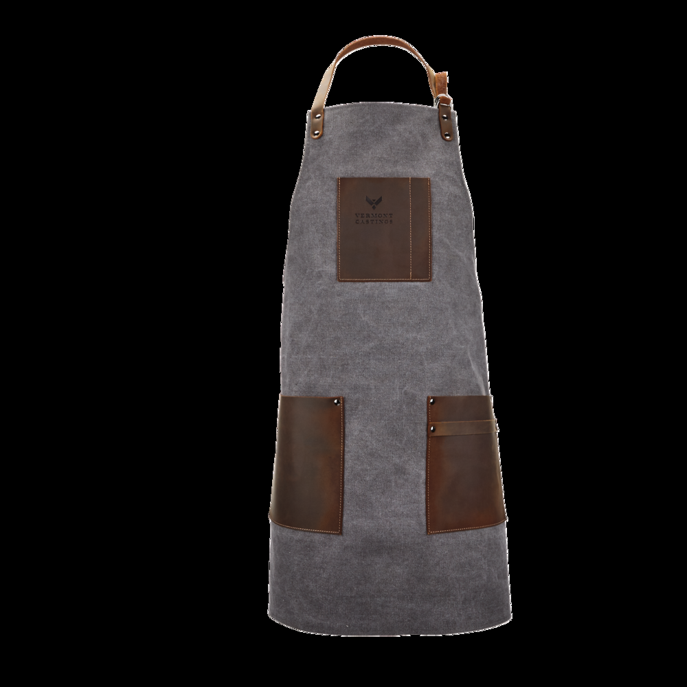 Vermont Castings Canvas & Leather BBQ Grill Apron with Towel Loop