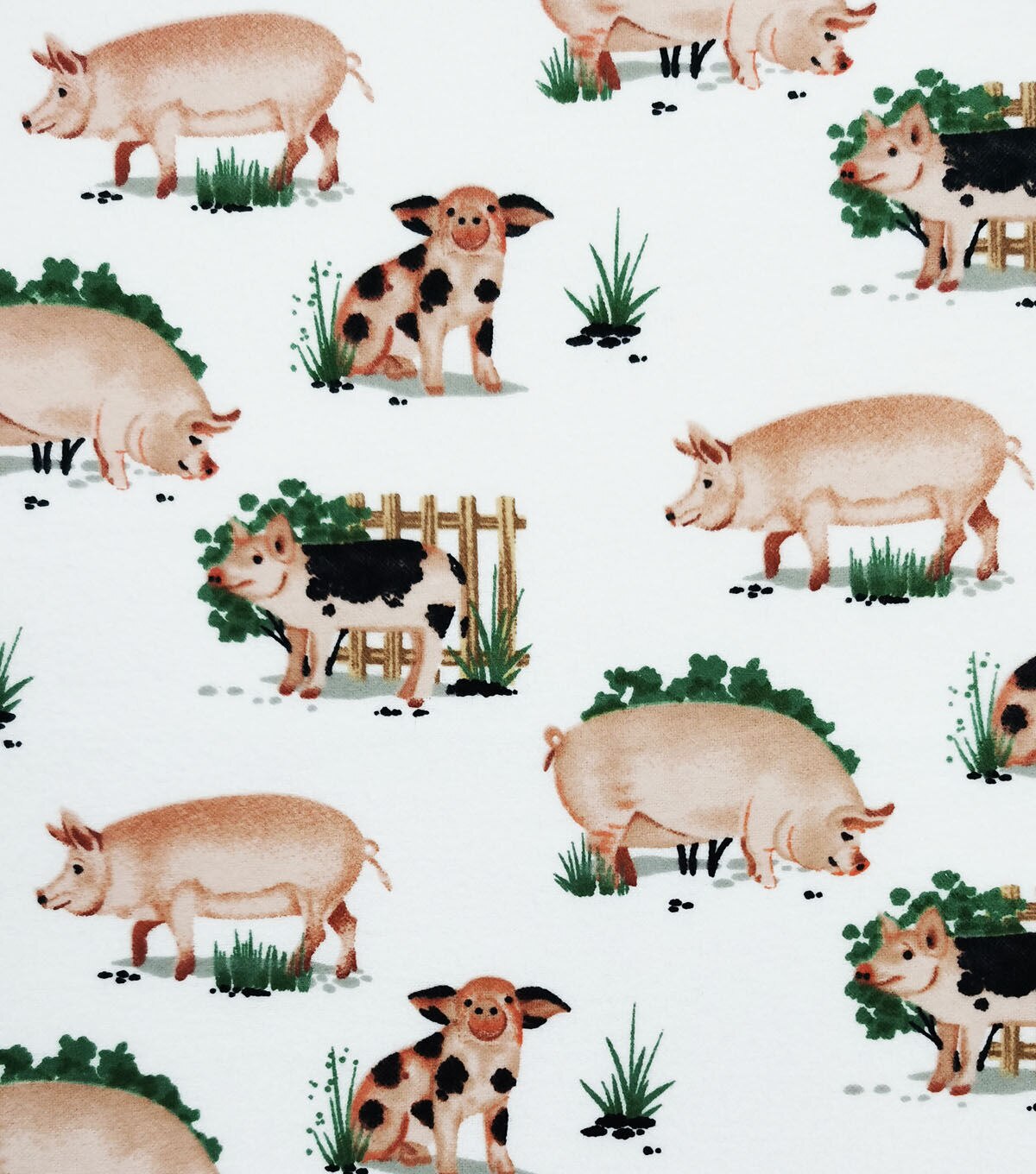 Pigs Super Snuggle Flannel Fabric
