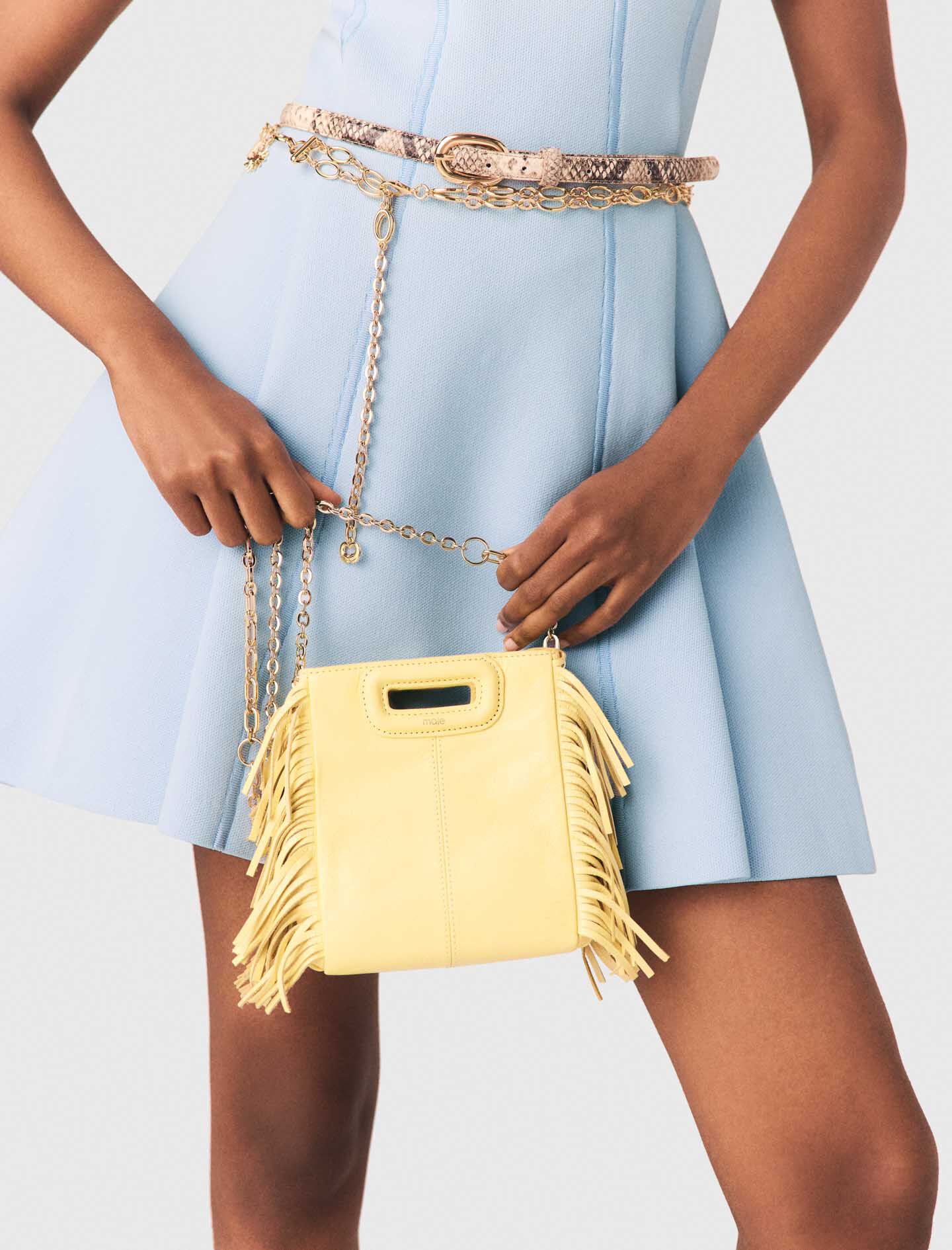 Sac M Mini cuir craquelé mat