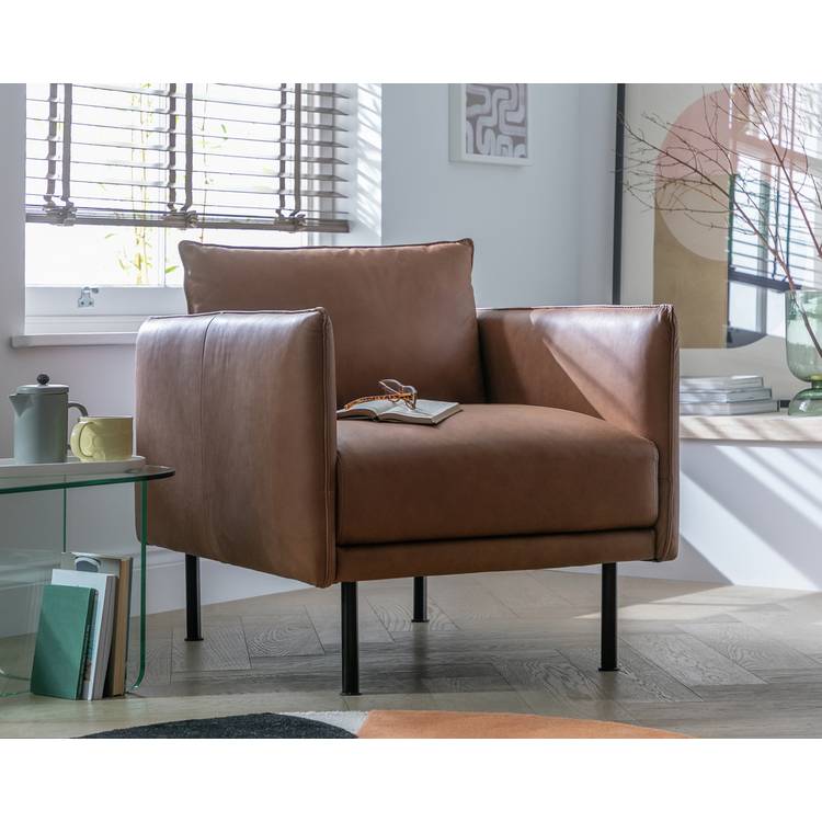 Habitat Moore Leather Armchair - Tan