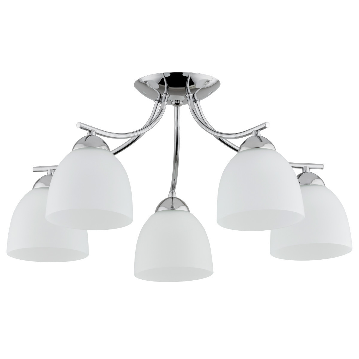 Lampa sufitowa chromowana biała AJAX 5xE27x15W wym: 28x53x53 cm Alfa