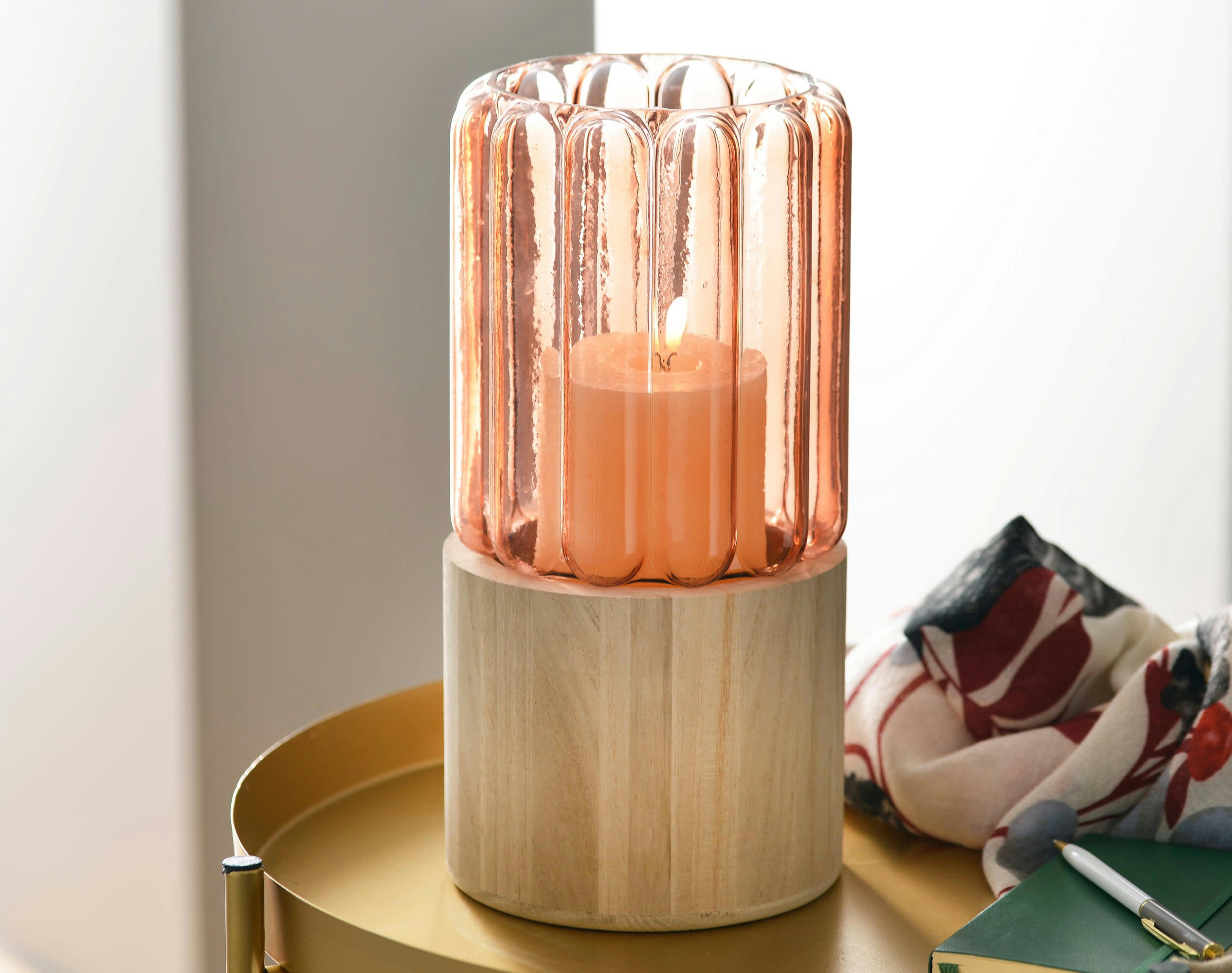 JACROSE - Vase en verre rose