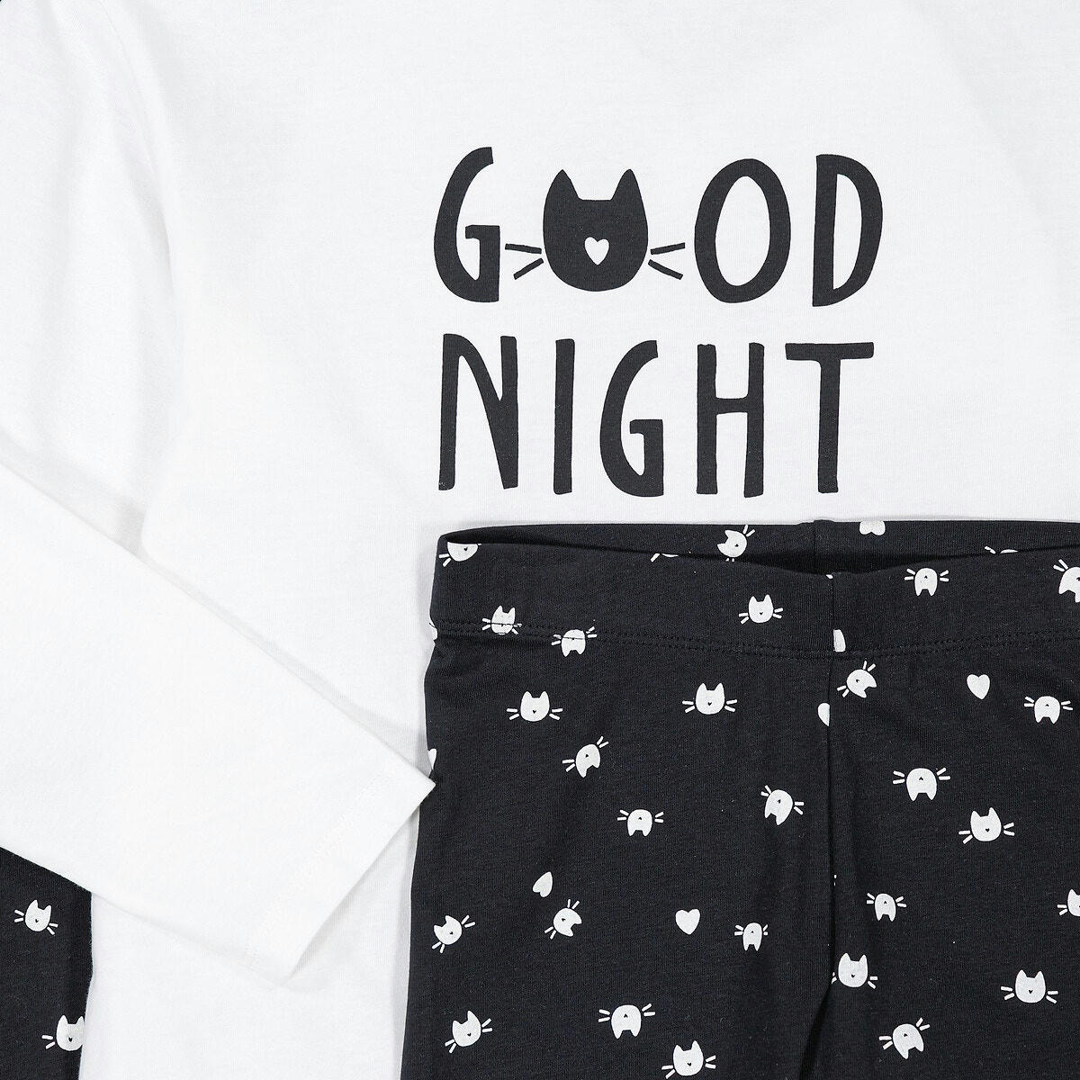 Lot de 2 pyjamas chemise de nuit, imprimé chat