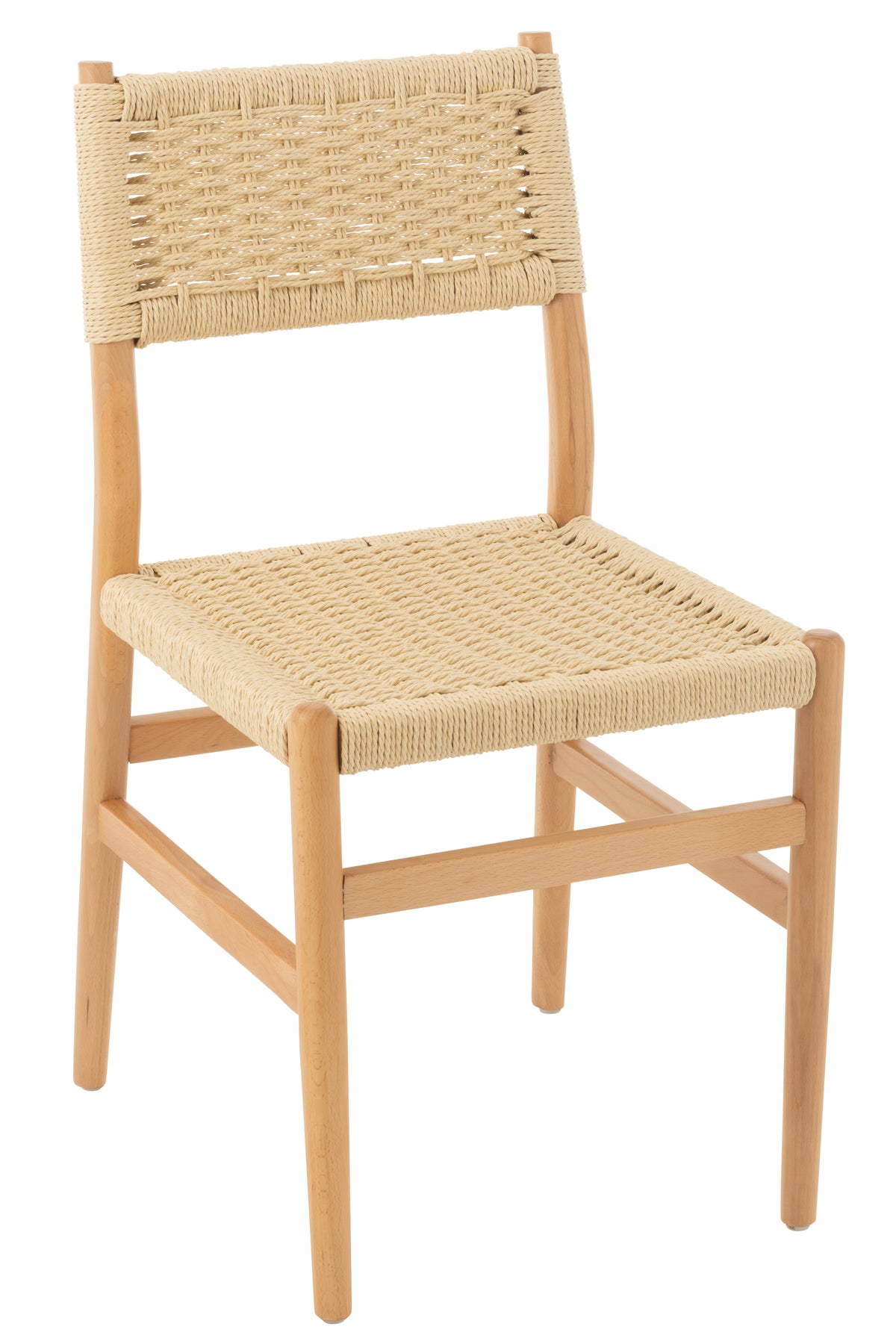 J-Line stoel Lap - beukenhout/touw - naturel