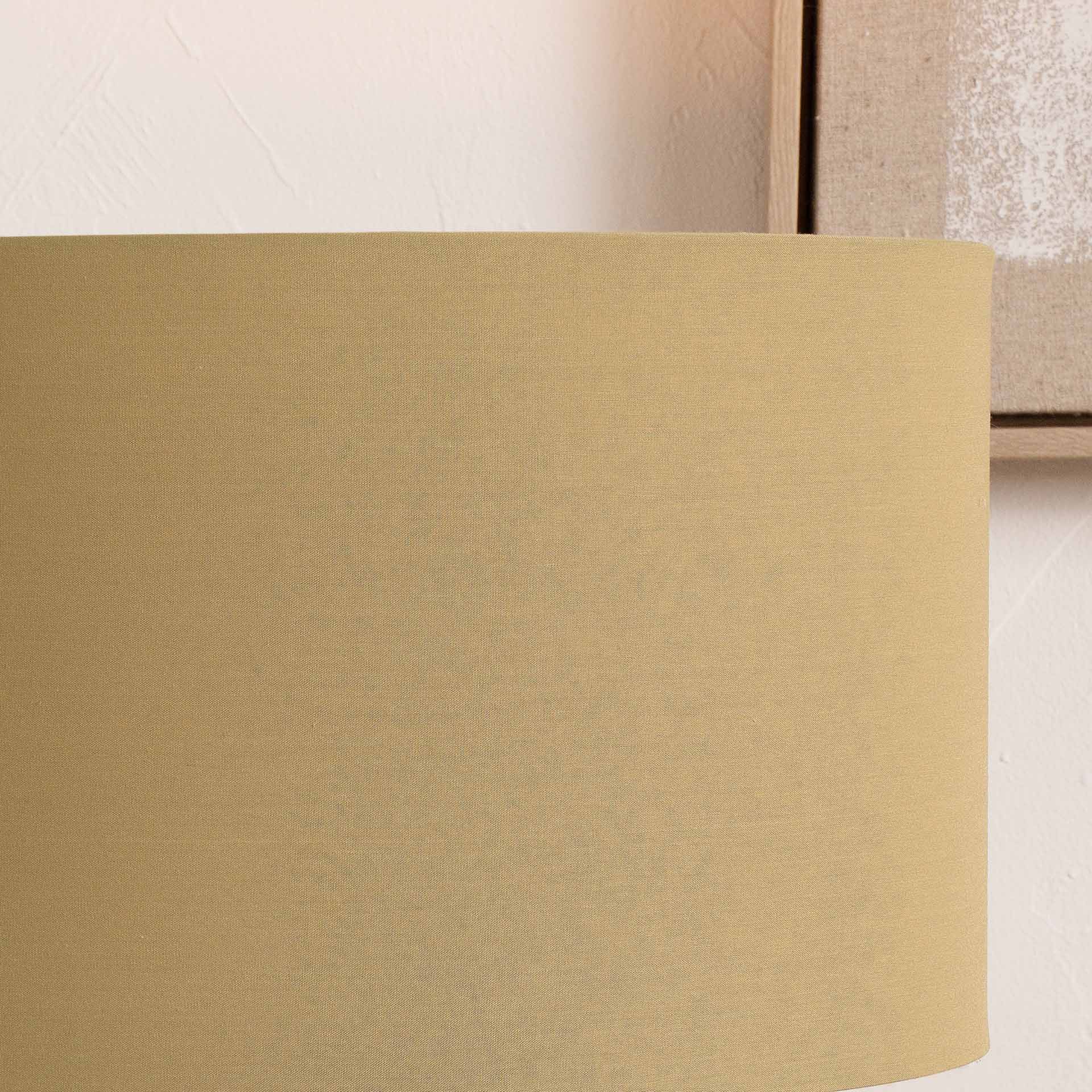 Ruma Taupe Cylinder Poly Cotton Lampshade for Table Lamps and Floor Lamps