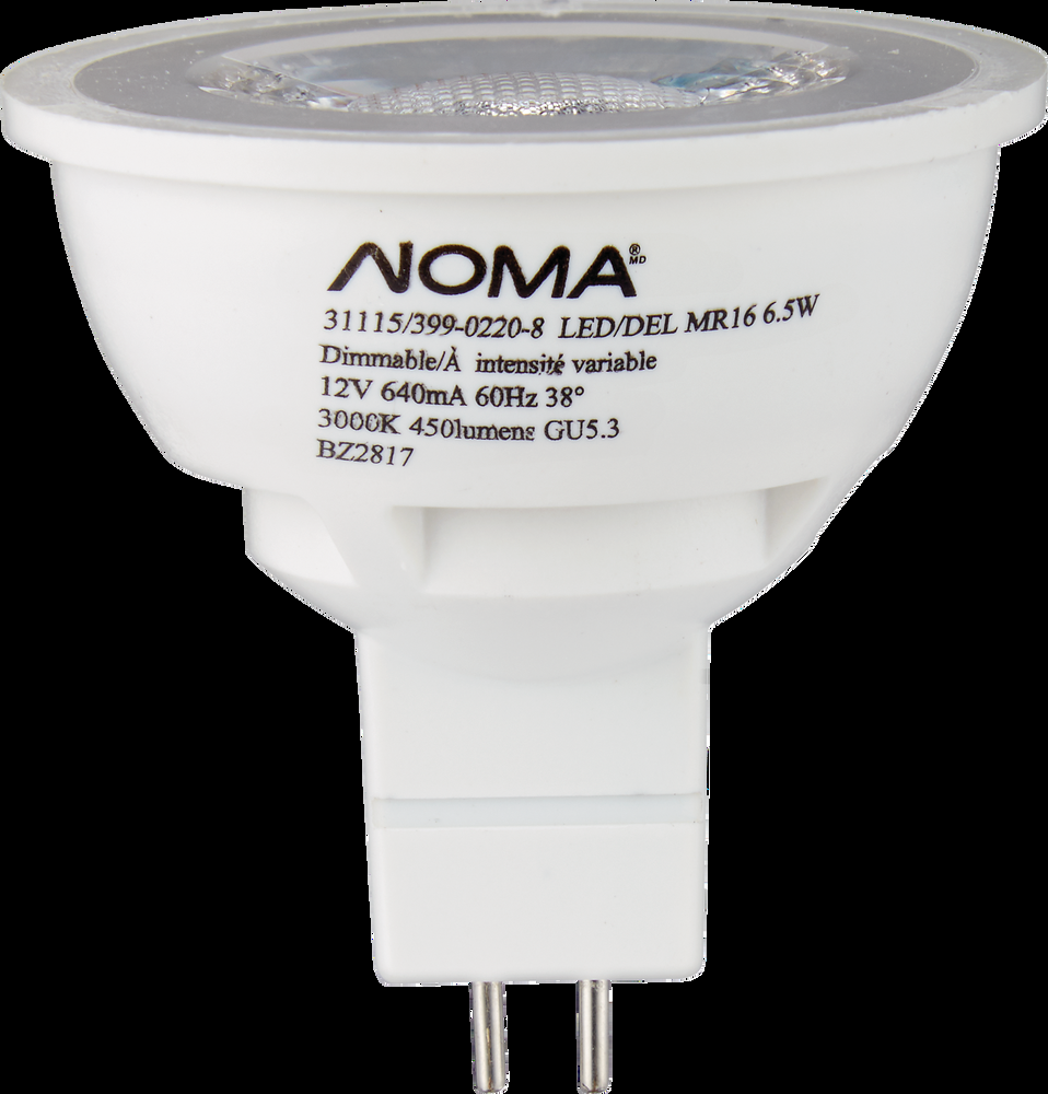 NOMA MR16 GU5.3 Base Dimmable LED Flood Light Bulbs, 3000K, 450 Lumens, Soft White, 50W, 2-pk