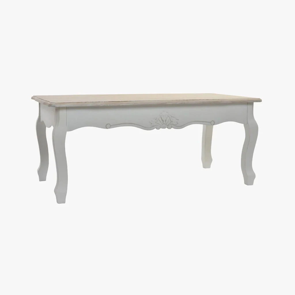 Mesa de Apoio Branca de Madeira 120x60x50 VERSAILLES