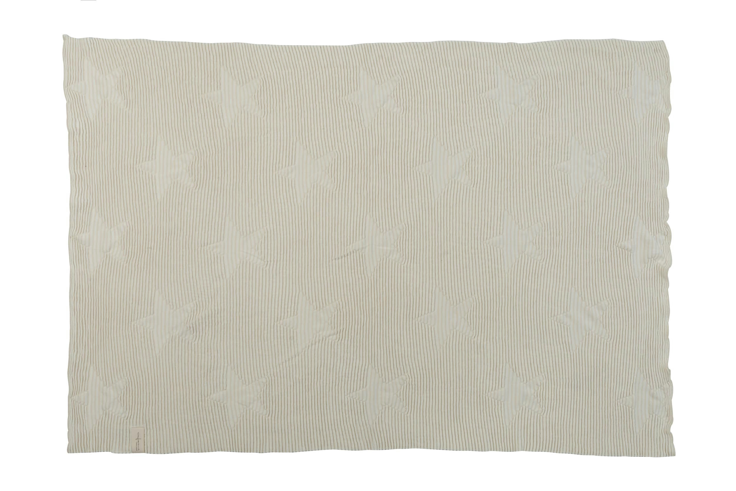 HIPPY STARS - Couverture en coton beige 90x120