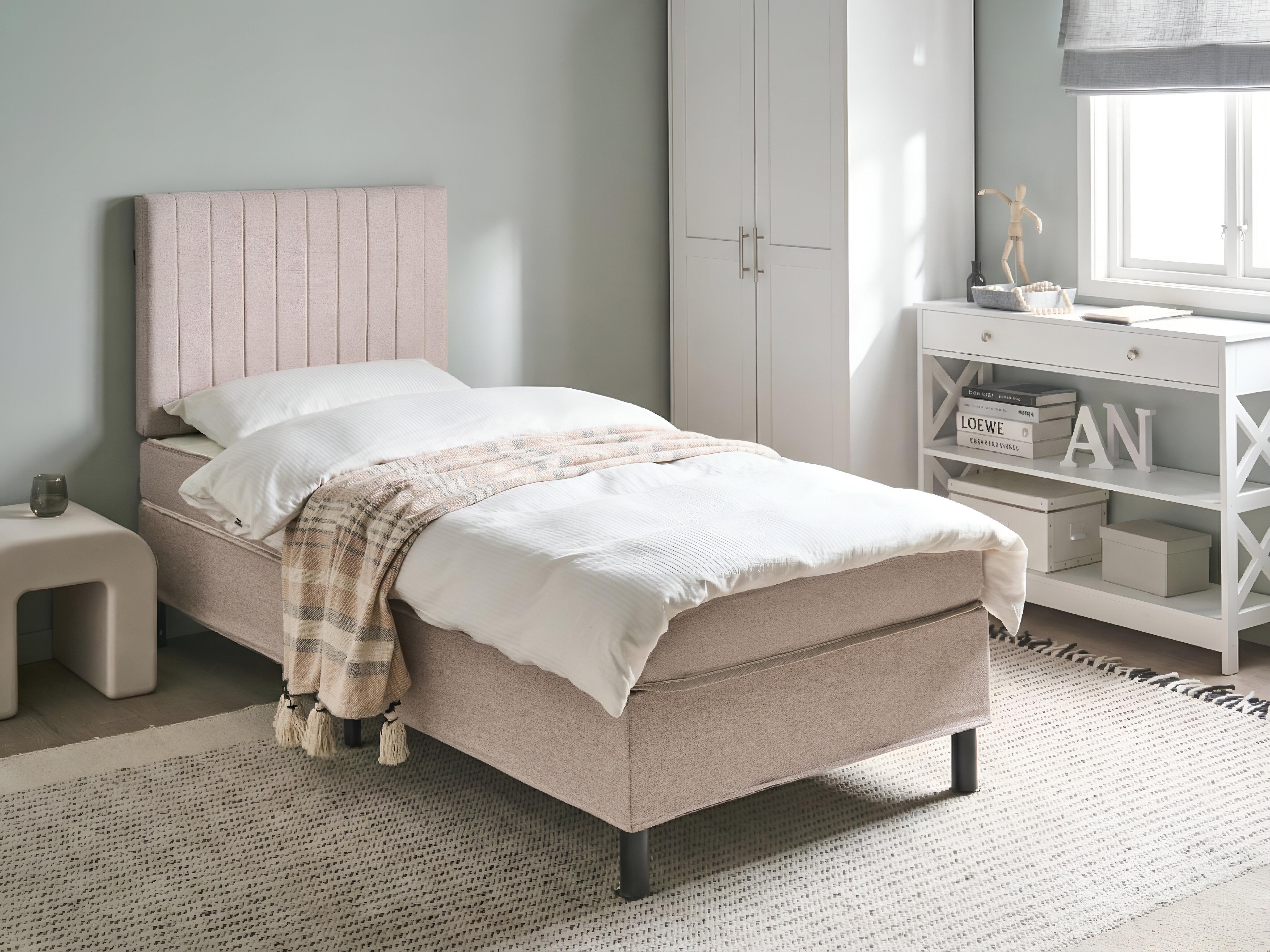 Divan Bed Fabric COUNTESS 90 x 200 cm (EU Single) Beige